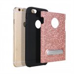 Wholesale iPhone 7 Plus Pixel Armor Hybrid Kickstand Case (Rose Gold)